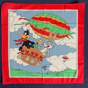 Vntg Daffy Duck & Bugs Bunny Bandana